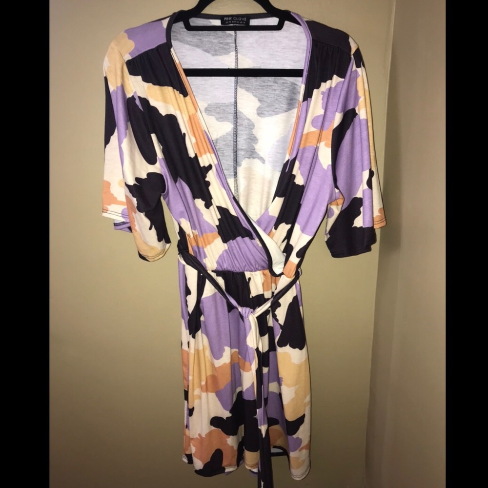 Pink Clove wrap front dress